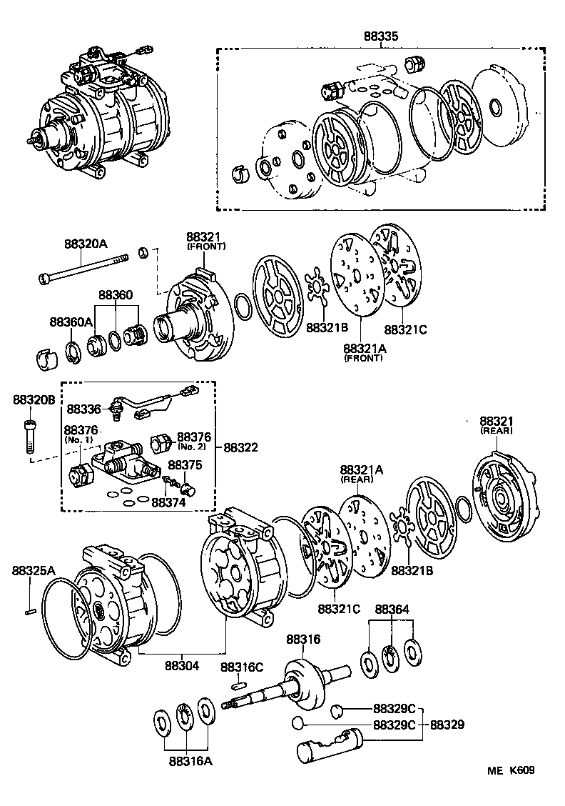 88320-30340 COMPRESSOR ASSY, COOLER product image