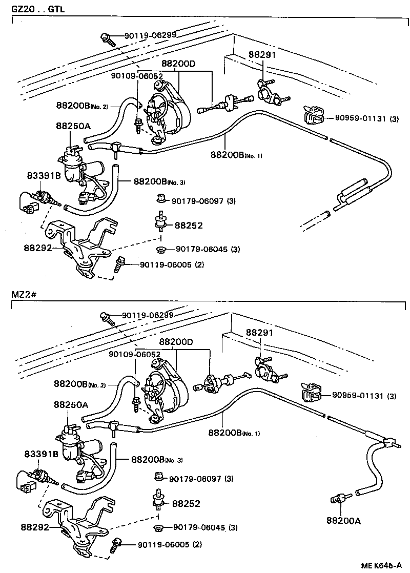 88283-24030 HOSE, CRUISE CONTROL VACUUM product image