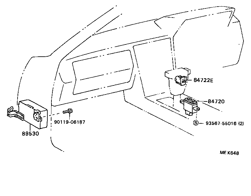 84720-24030 SWITCH ASSY, PATTERN SELECT product image
