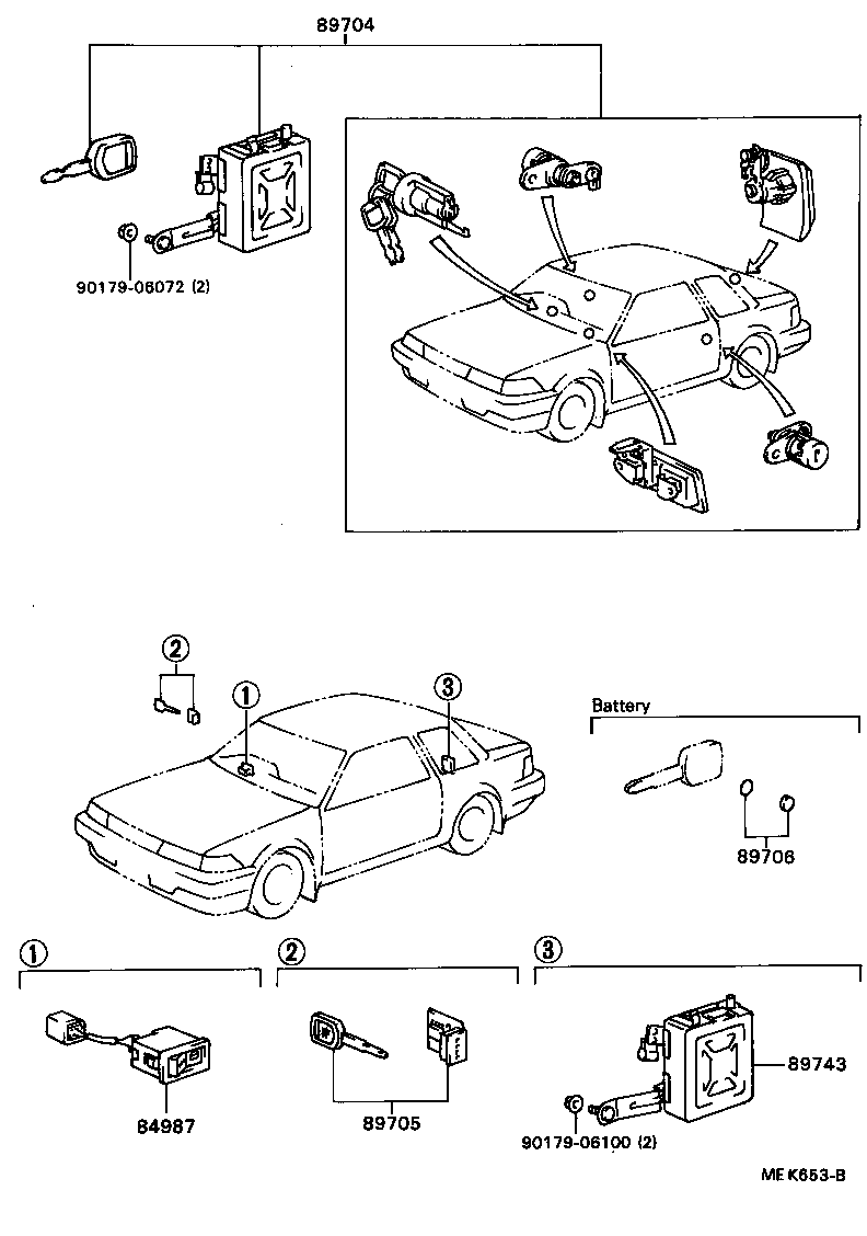 89705-24010 TRANSMITTER, DOOR CONTROL product image