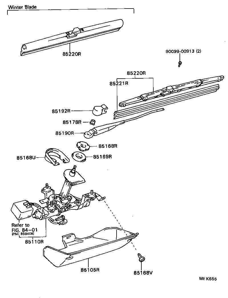 85242-24010 BLADE ASSY, REAR WIPER product image
