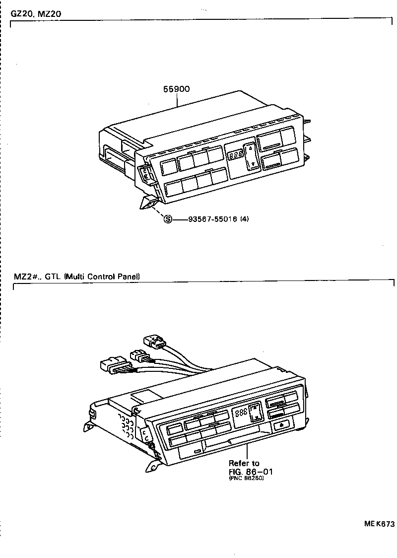 55900-24040 CONTROL ASSY, AIR CONDITIONER product image