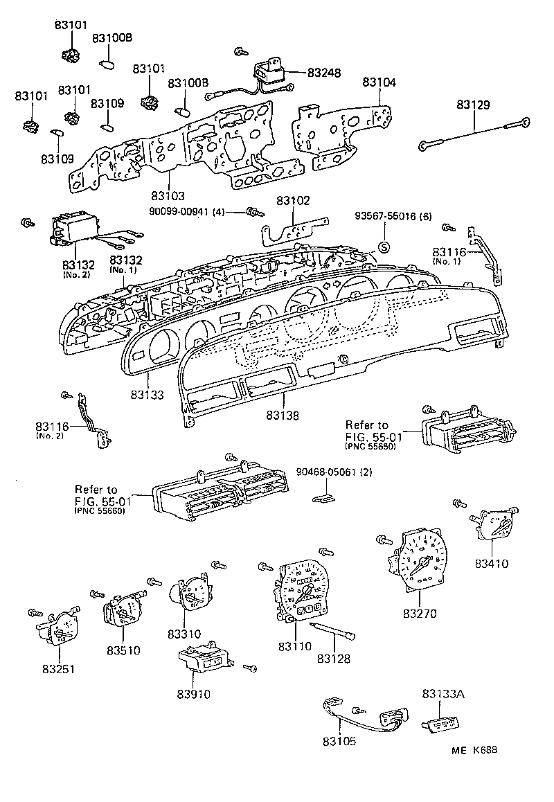 83116-14130 BRACKET, SPEEDOMETER product image