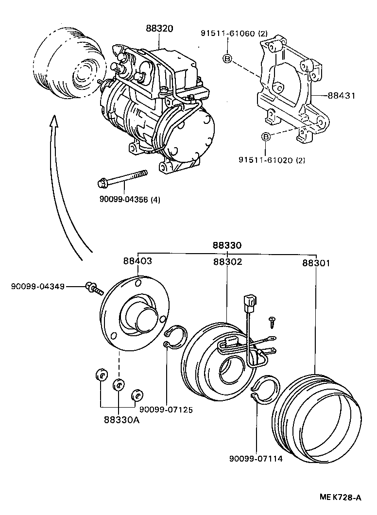 88320-32080 COMPRESSOR ASSY, COOLER product image