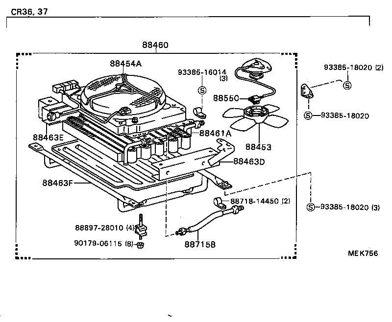 88461-95D02 CORE, COOLER CONDENSER product image