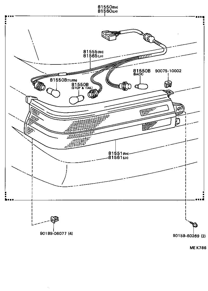 81561-16381 LENS, REAR COMBINATION LAMP, LH product image