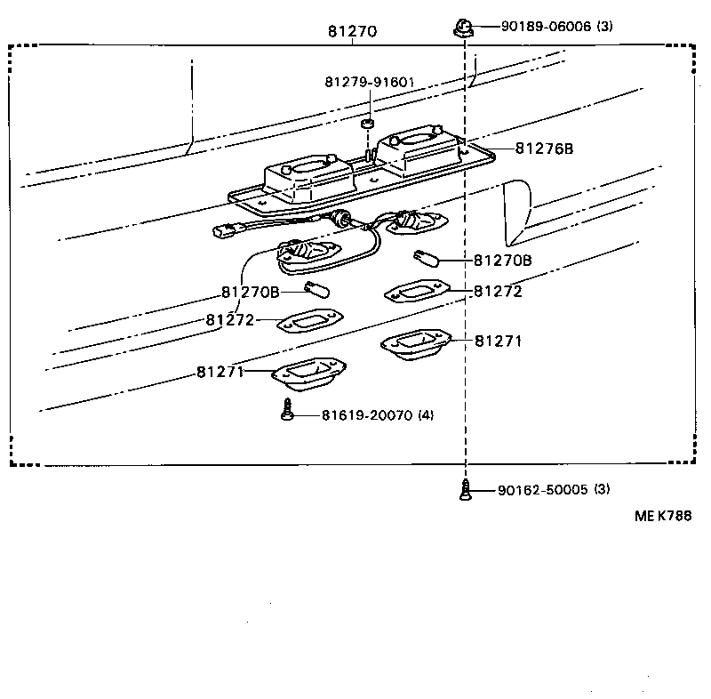 81270-16230 LAMP ASSY, LICENSE PLATE product image