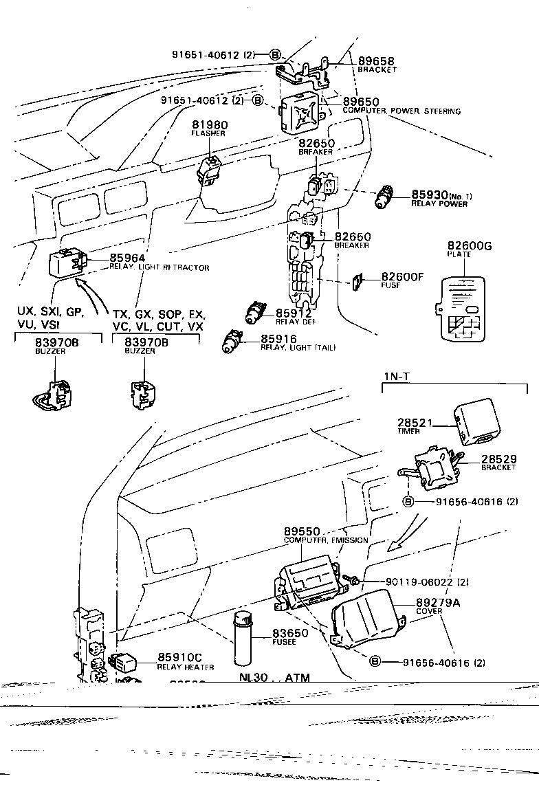 83399-16070 BRACKET, VACUUM SWITCH product image