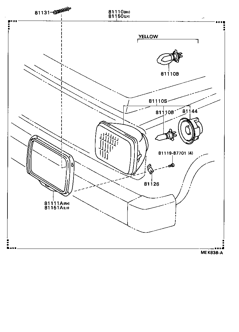 90049-02022 BULB(FOR HEADLAMP, NO.1) product image