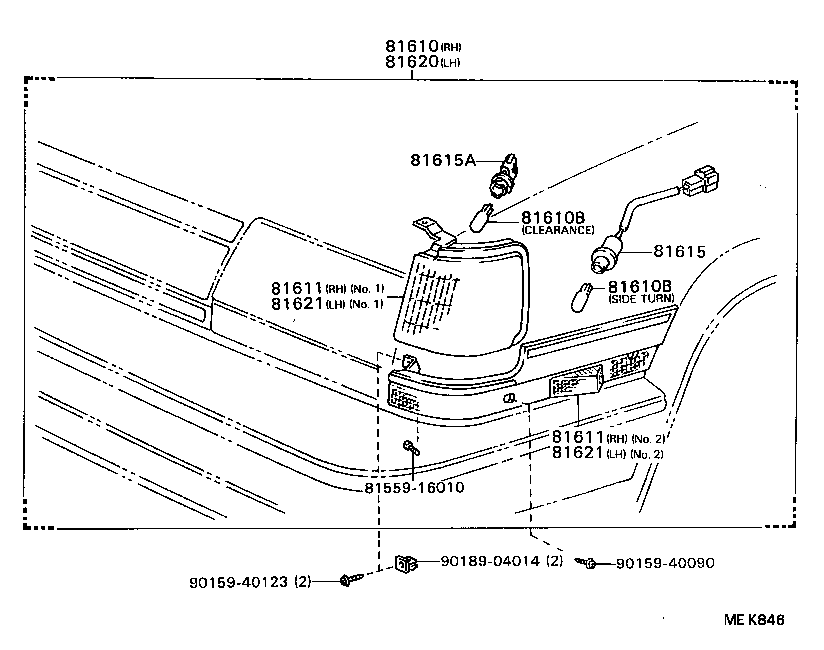 81613-20280 LENS, PARKING & CLEARANCE LAMP, RH product image