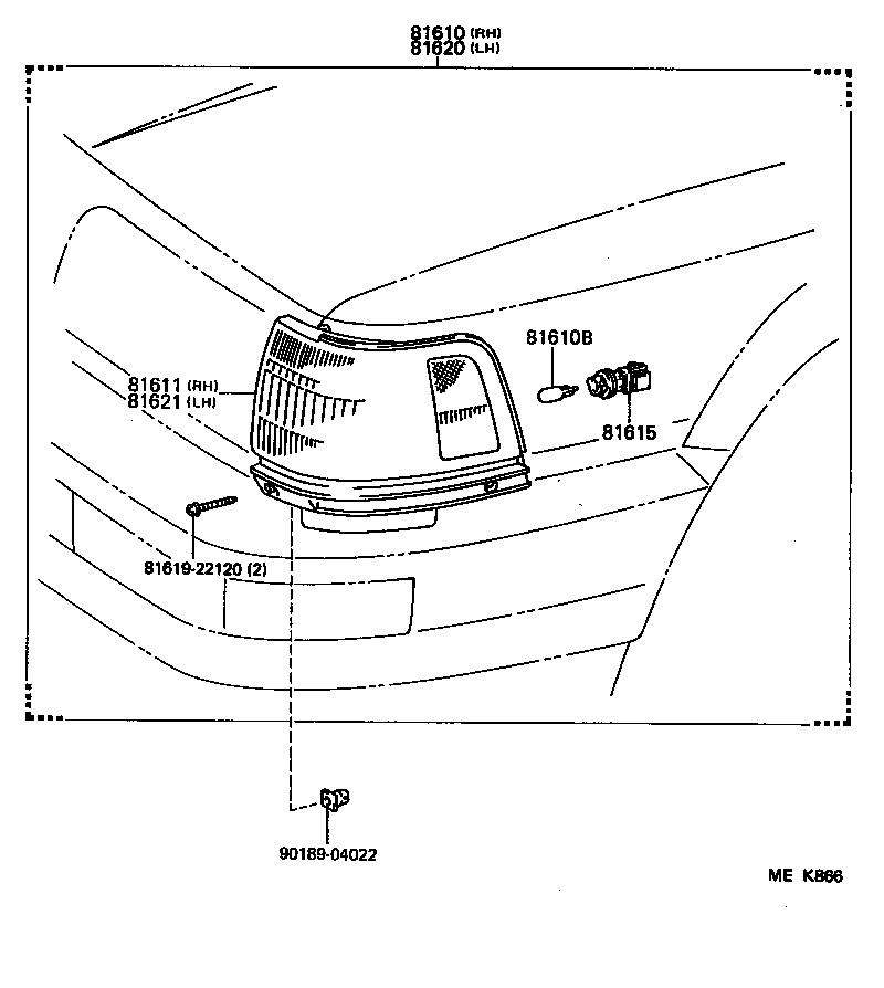 81620-03010 LAMP ASSY, PARKING & CLEARANCE, LH product image