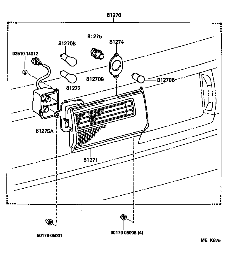 81275-03030 CORD, LICENSE PLATE LAMP product image