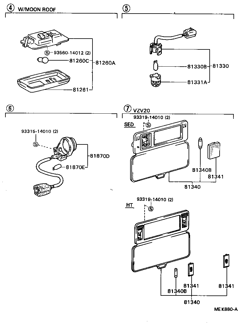 81341-24010 LENS, VANITY LAMP product image