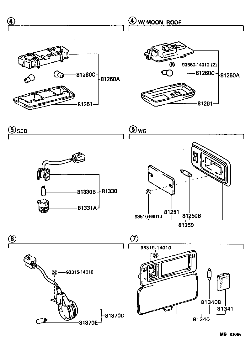 81870-32040 LAMP ASSY, KEY CYLINDER product image
