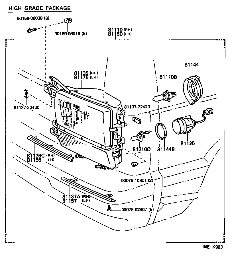 81150-95J34 HEADLAMP ASSY, LH product image