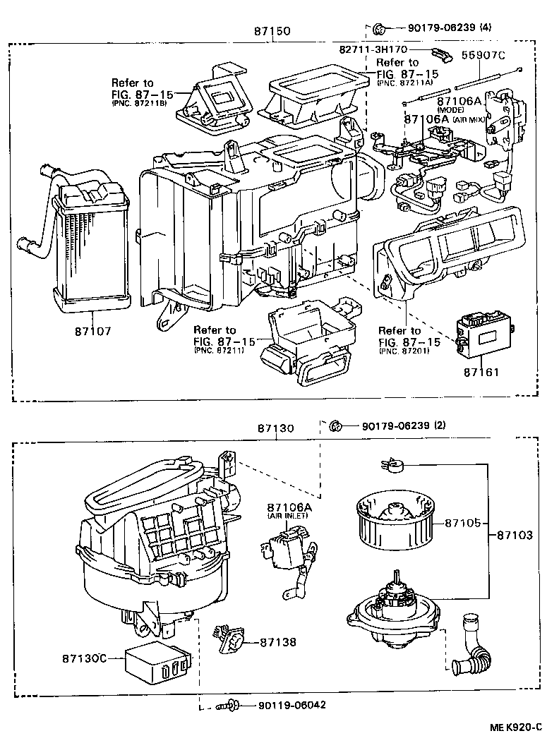 87150-32142 RADIATOR ASSY, HEATER product image