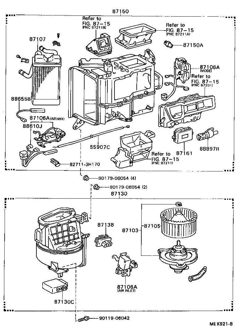 87150-32142 RADIATOR ASSY, HEATER product image