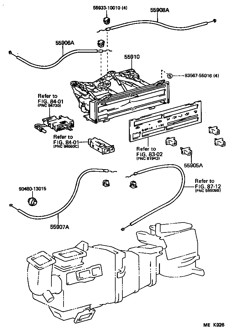 55907-32041 CABLE SUB-ASSY, WATER VALVE CONTROL product image