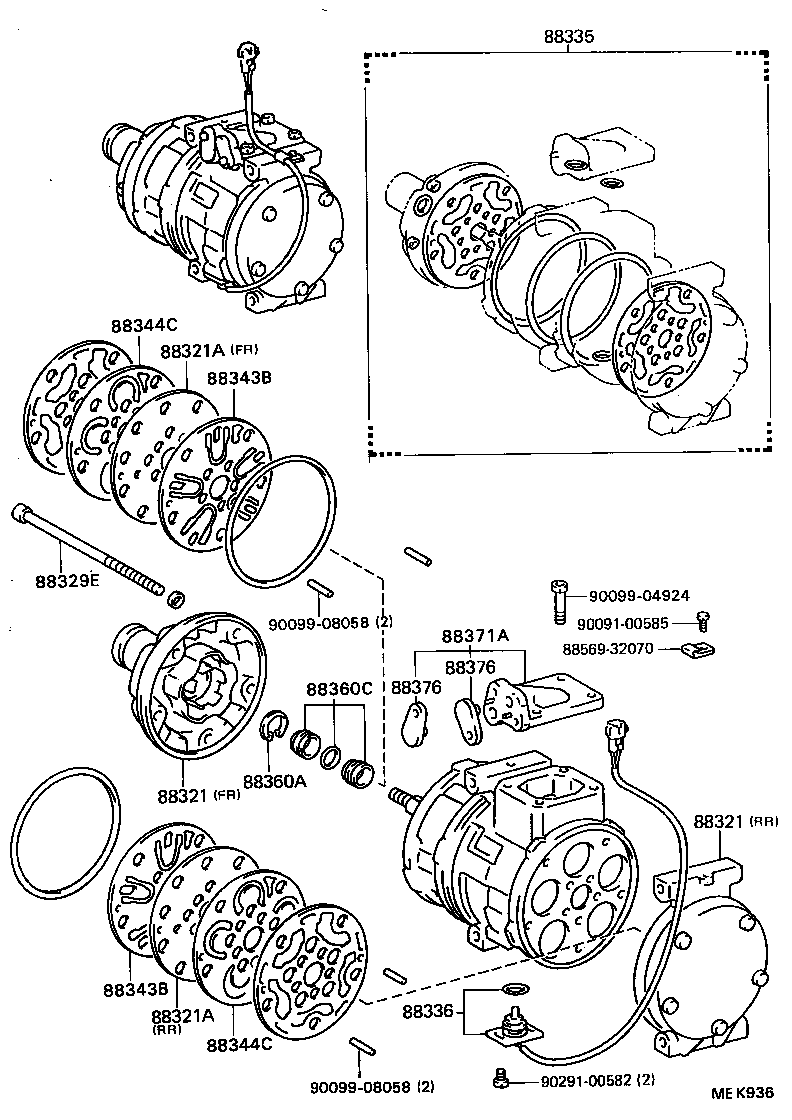 90099-04437 BOLT, COMPRESSOR, NO.1 product image