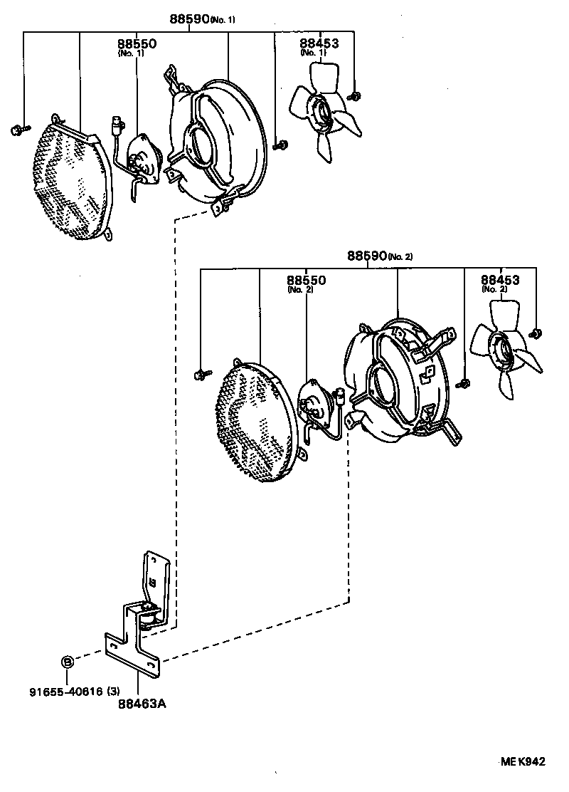 16370-64021 BLOWER ASSY, W/SHROUD product image