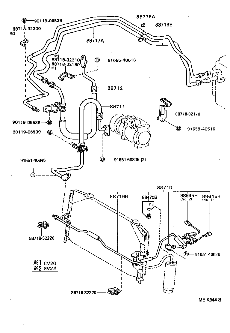 88710-32040 TUBE ASSY, AIR CONDITIONER product image