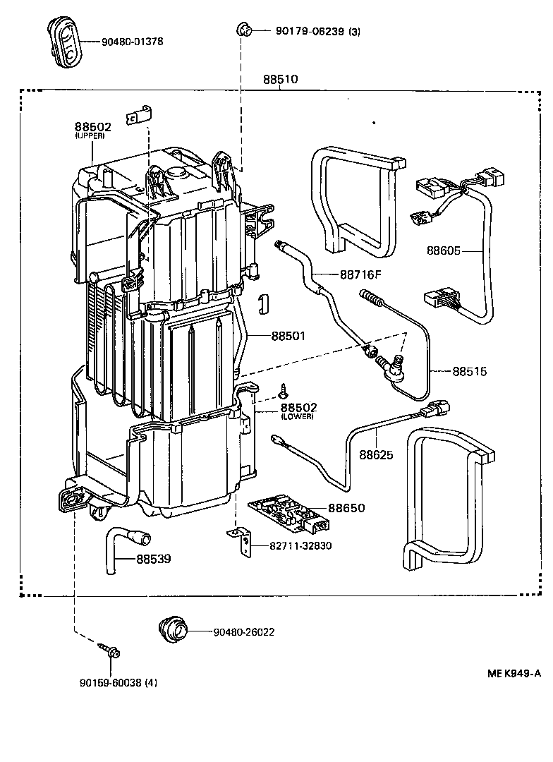 88605-32480 HARNESS SUB-ASSY, COOLER WIRING, NO.1 product image