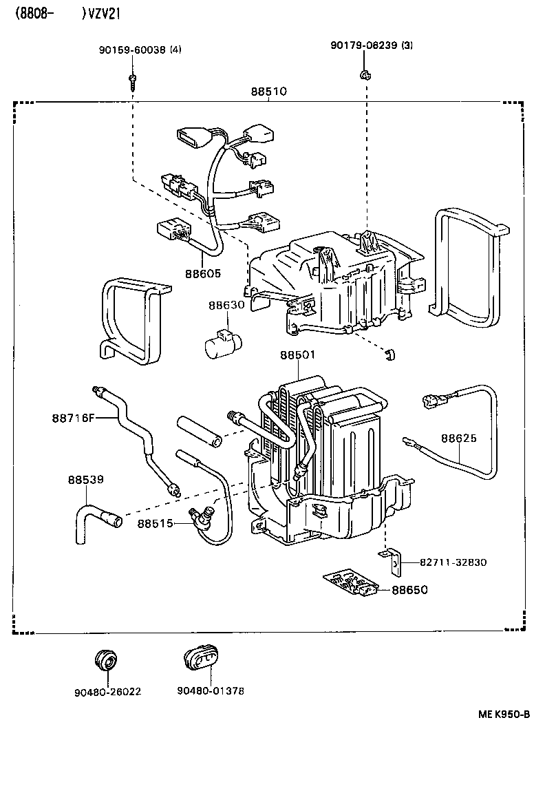 88605-32480 HARNESS SUB-ASSY, COOLER WIRING, NO.1 product image