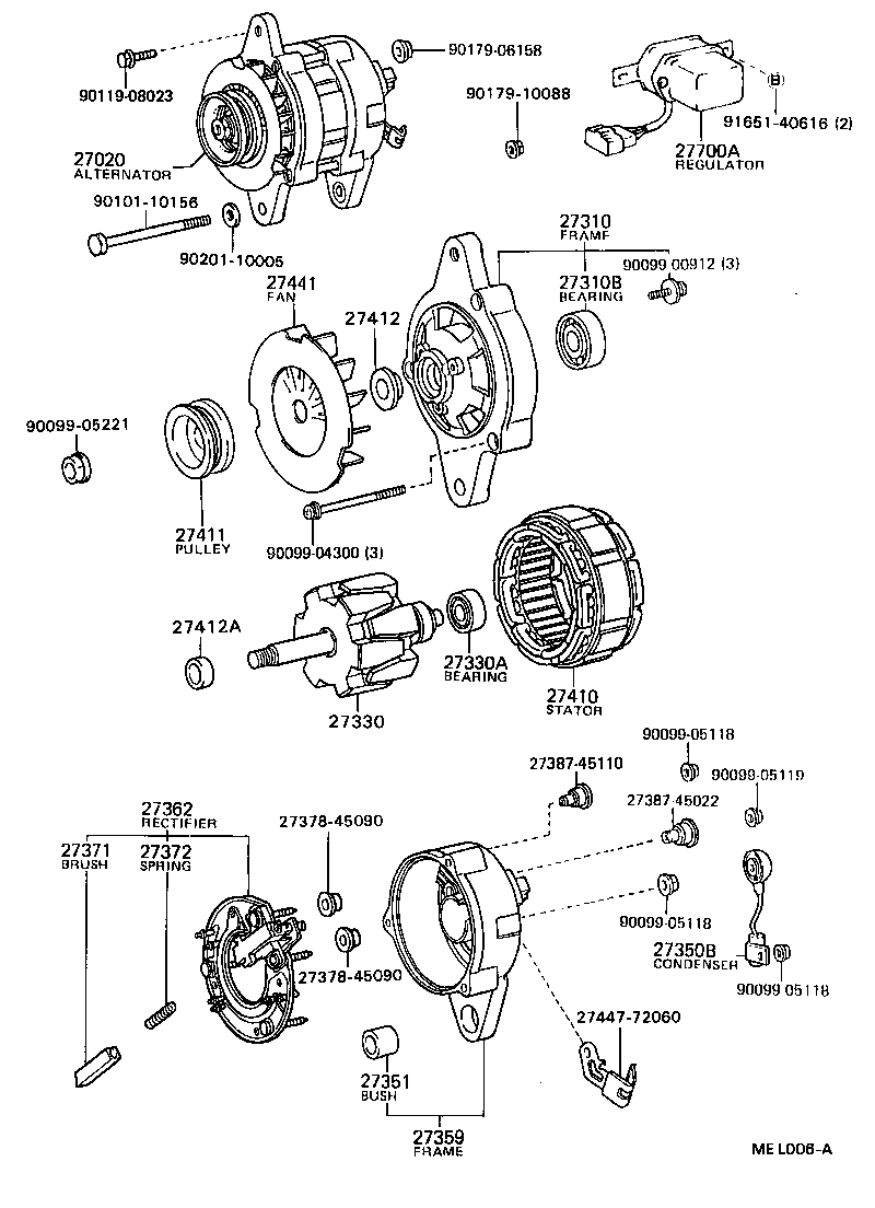 27040-78021 ALTERNATOR ASSY product image