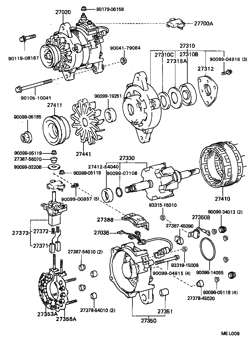 27060-58250 ALTERNATOR ASSY product image