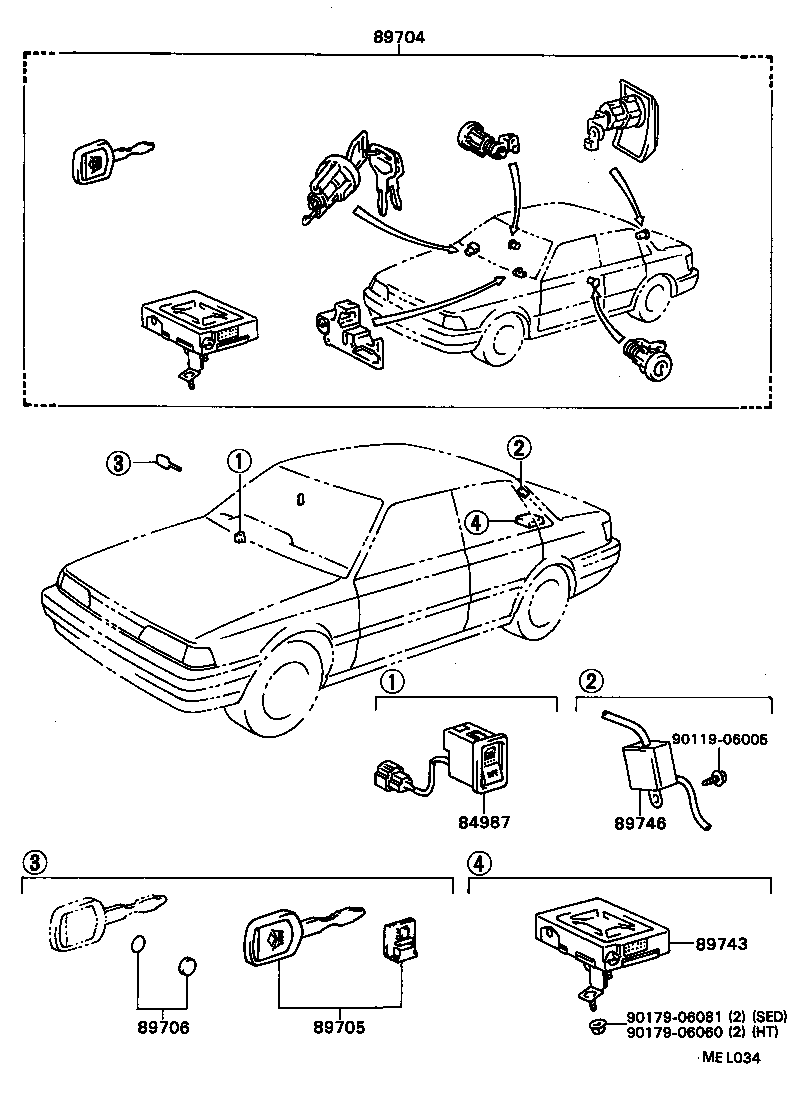 89705-32010 TRANSMITTER, DOOR CONTROL product image