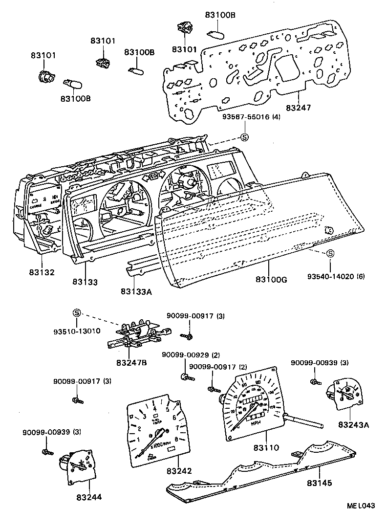 83132-3H030 CASE, COMBINATION METER product image