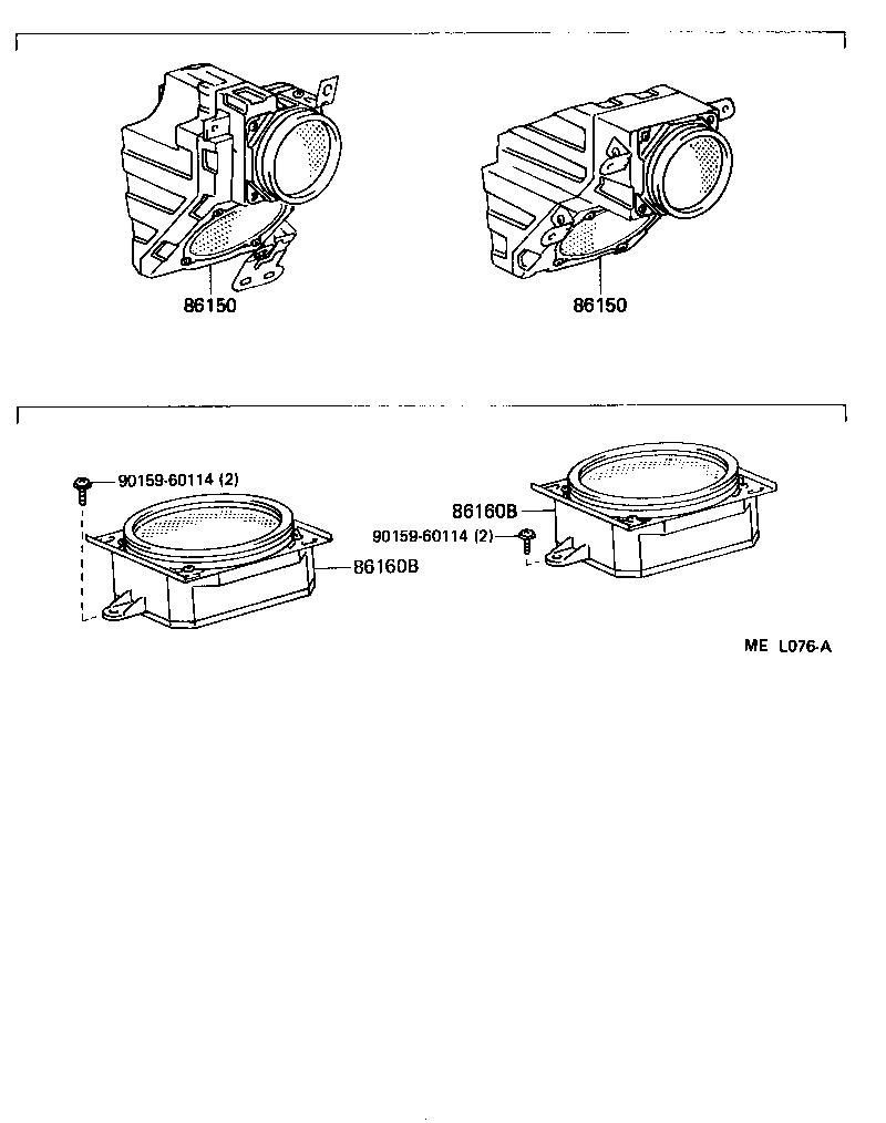 Toyota 86160-03030 SPEAKER ASSY, REAR