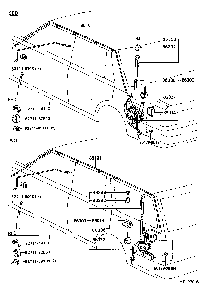 86300-32121 ANTENNA ASSY, W/HOLDER product image