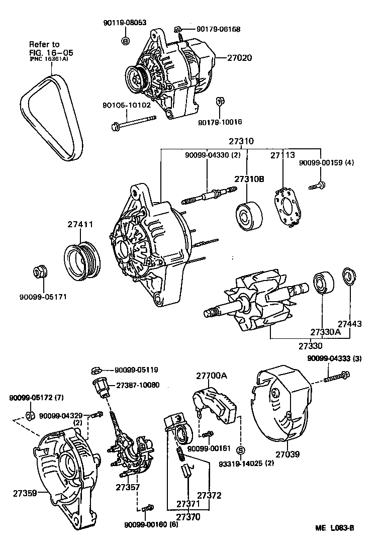 Toyota 27359-11080 FRAME, ALTERNATOR RECTIFIER END