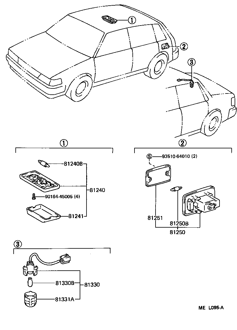 Toyota 81240-22081-15 LAMP ASSY, ROOM, NO.1
