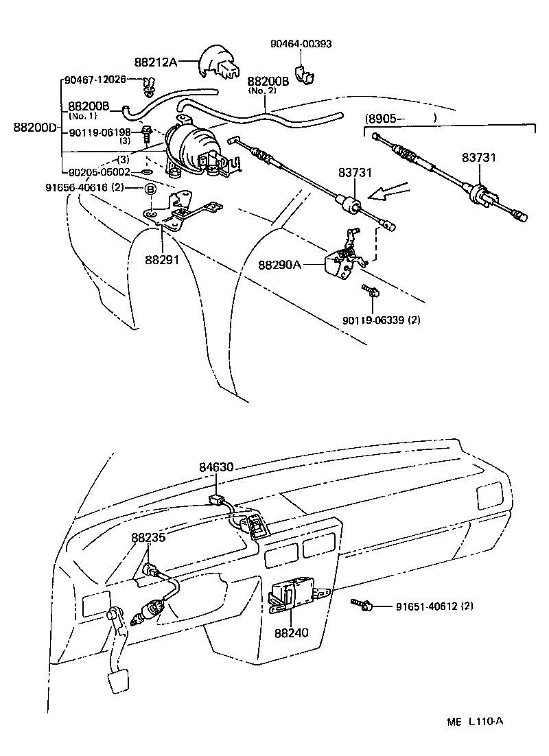 Toyota 84630-16021 SWITCH ASSY, CRUISE CONTROL MAIN