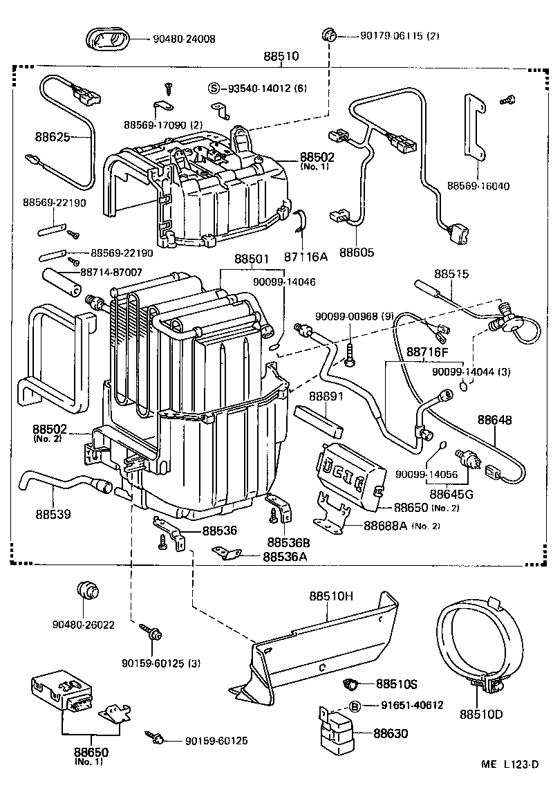 Toyota 88510-16260 UNIT ASSY, COOLER