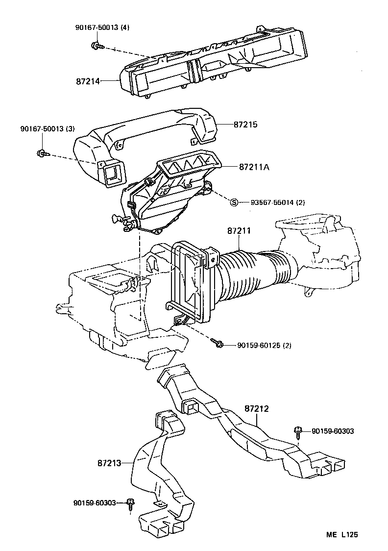 55909-16060 CABLE SUB-ASSY, AIRMIX DAMPER CONTROL product image