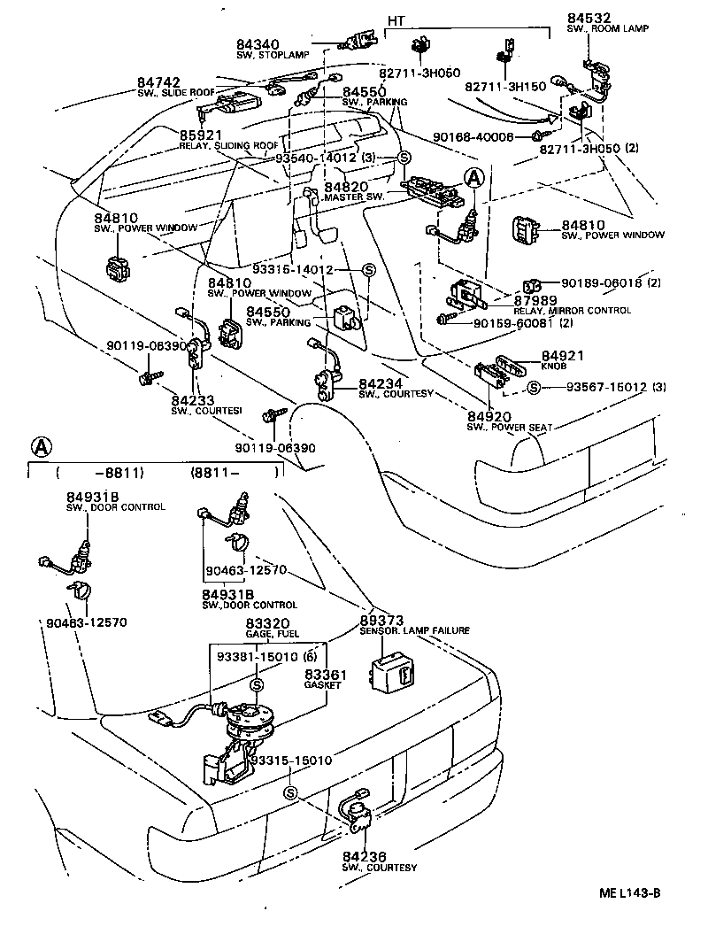 84140-32110 SWITCH ASSY, HEADLAMP DIMMER product image