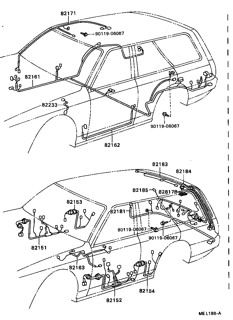 82151-32551 WIRE, FRONT DOOR, RH product image