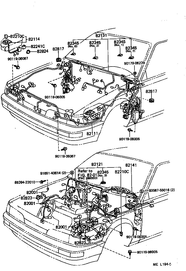 Toyota 82181-03011 WIRE, LUGGAGE ROOM, NO.1