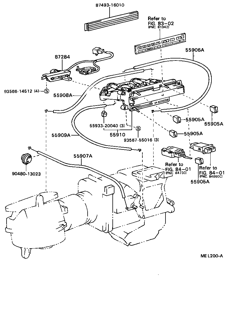 55907-16081 CABLE SUB-ASSY, WATER VALVE CONTROL product image