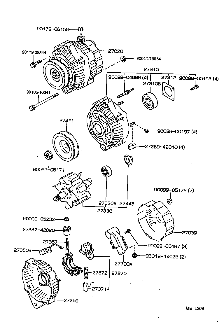 27060-35110 ALTERNATOR ASSY product image