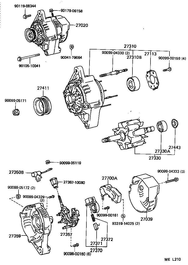 27060-35110 ALTERNATOR ASSY product image