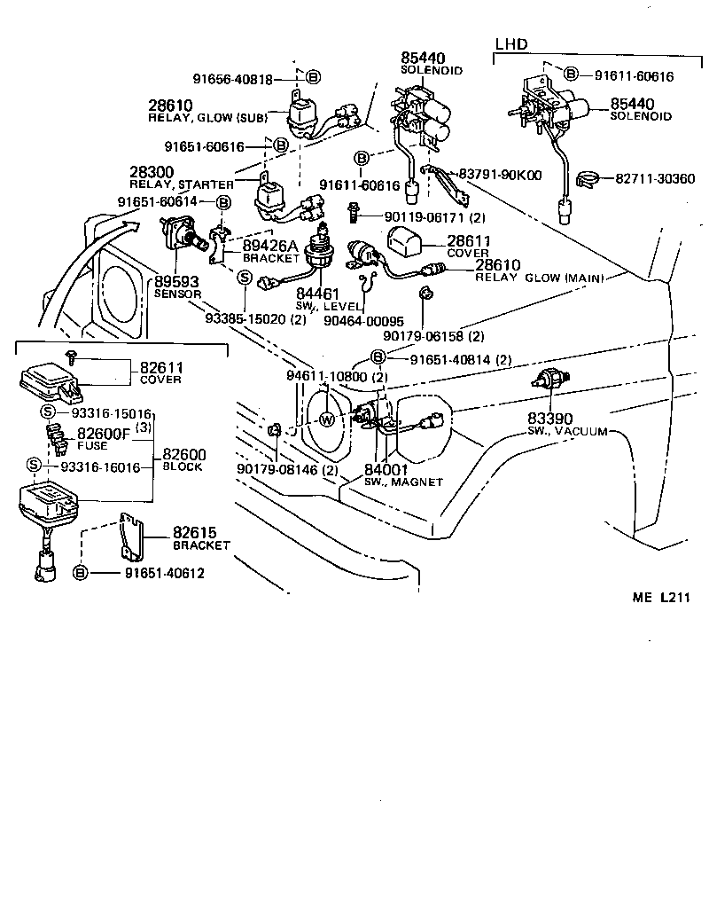 28521-68080 TIMER, PREHEATING product image
