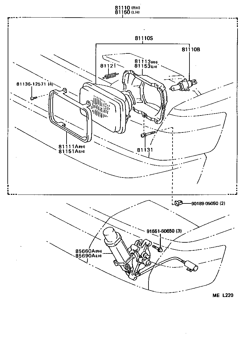 81150-14730 HEADLAMP ASSY, LH product image