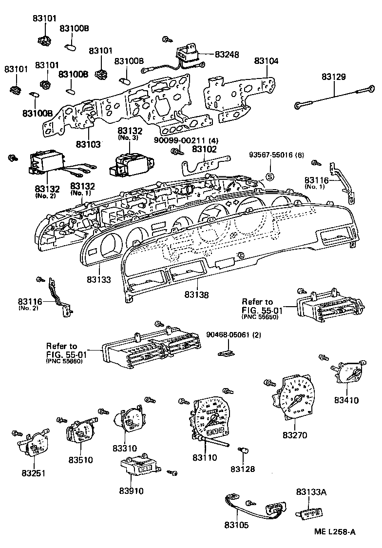 83132-1D040 CASE, COMBINATION METER product image