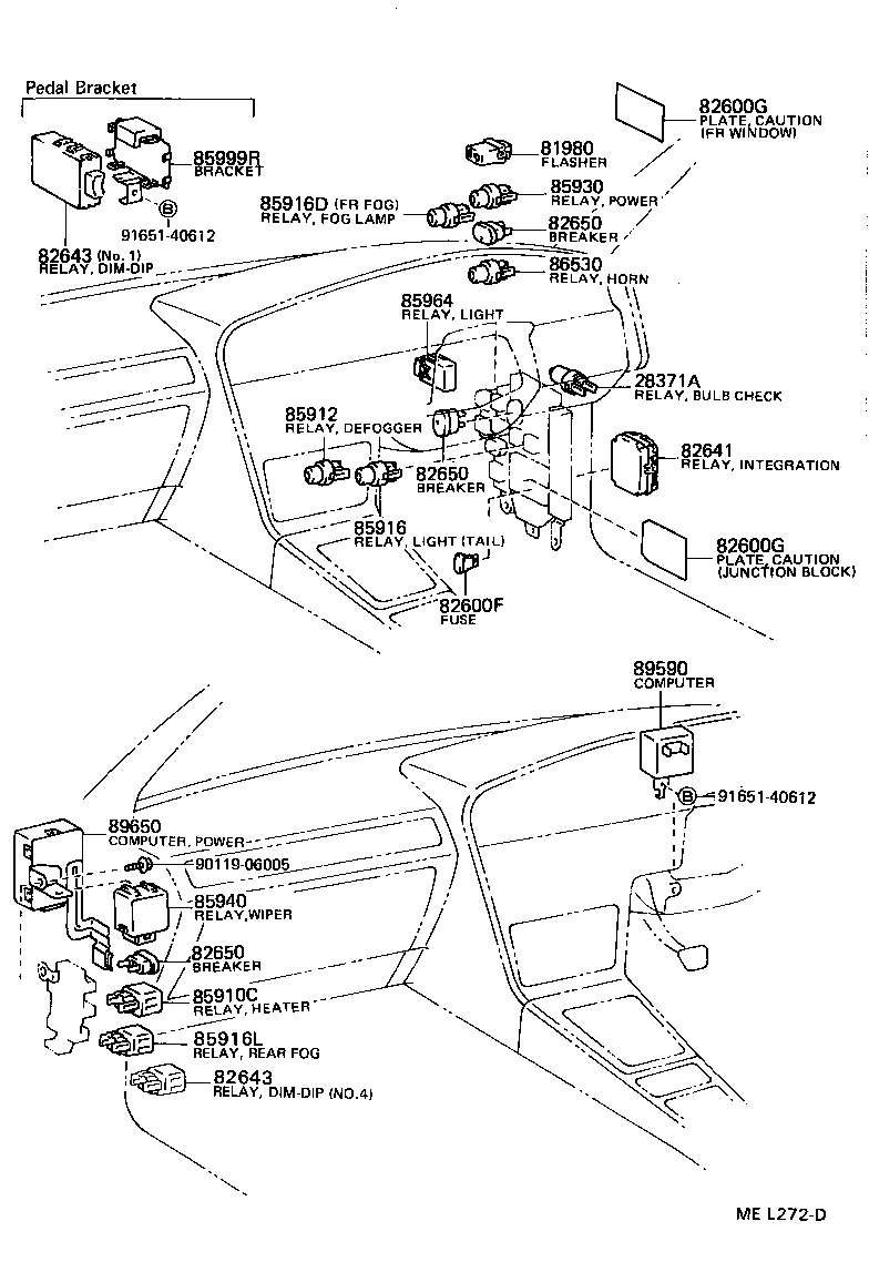 84160-14100 SWITCH, REAR FOG LAMP product image
