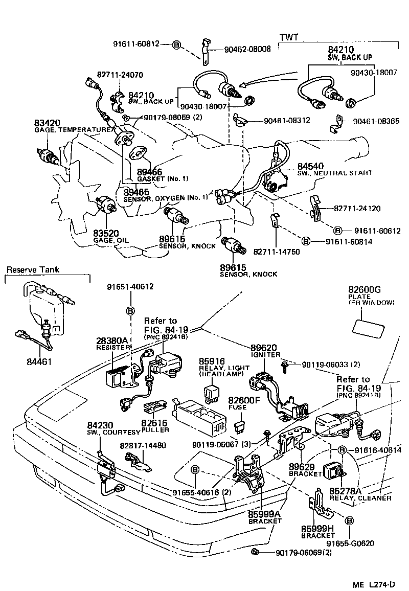 Toyota 84140-14050 SWITCH ASSY, HEADLAMP DIMMER