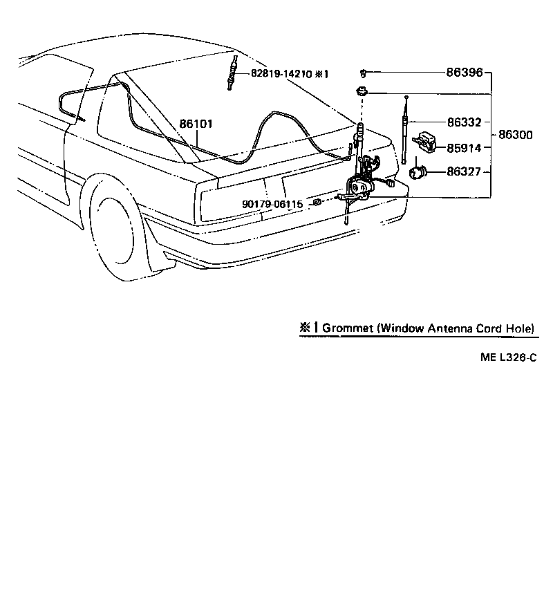 86396-14070 NUT, ANTENNA product image
